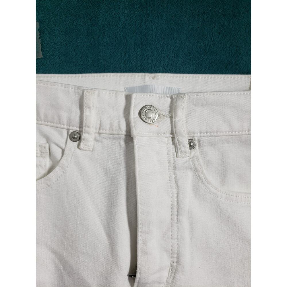 Loft Jeans Size 4 Petite Womens White Stretch Denim Pants Kick Crop Bootcut NWT - Picture 10 of 16